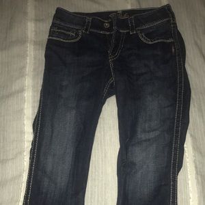 Silver capri jeans